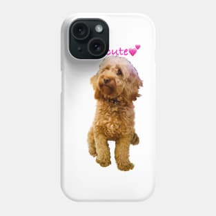 I am Cute says the fluffy, cavapoo, cavalier king charles spaniel Phone Case