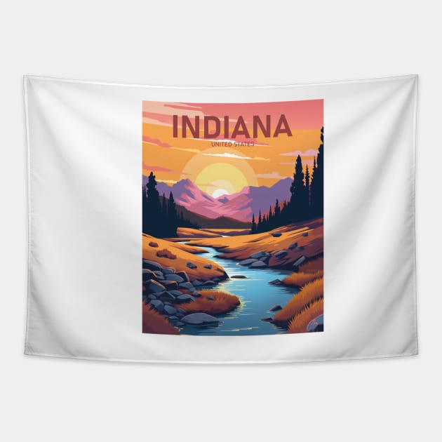 INDIANA Tapestry by MarkedArtPrints