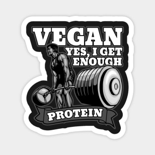 Vegan Bodybuilder Protein Magnet