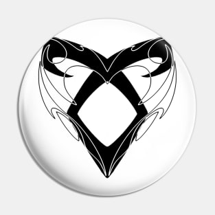 Shadowhunters rune - Angelic power rune solid and heart silhouette | Malec | Mundane | Parabatai | Alec, Magnus, Clary, Jace, Izzy Pin