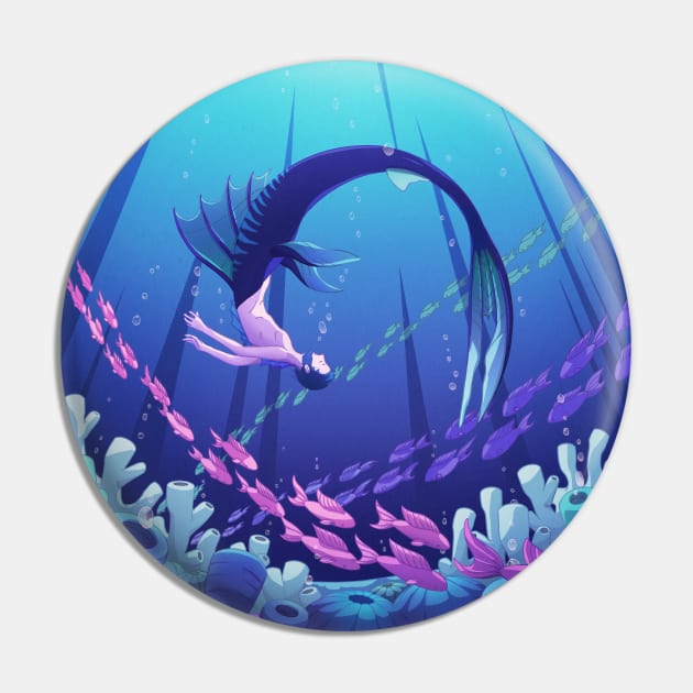 Underwater Pin by Camila Illustration