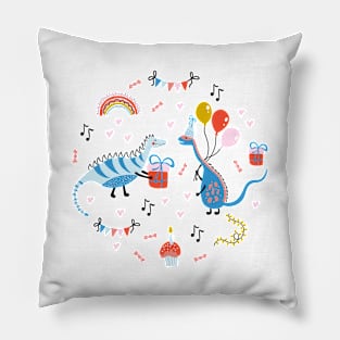 Cute print with dinosaurs Pillow