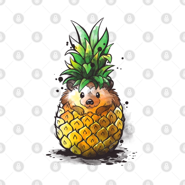 Pineapple hedgehog by NemiMakeit