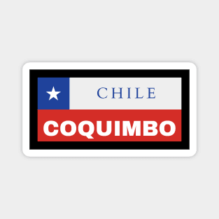 Coquimbo City in Chilean Flag Magnet