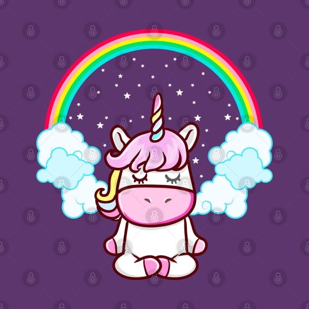 Yoga Unicorn Meditate Meditation by E