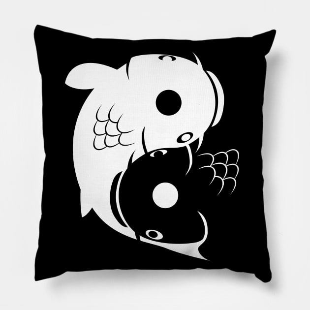 Yin Yang carp Pillow by albertocubatas