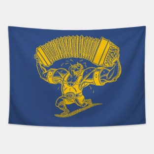 Bandoneon Weightlifter (yellow) Tapestry