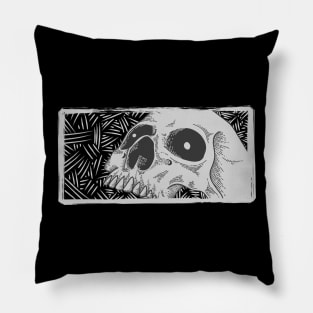 skull in a square Pillow