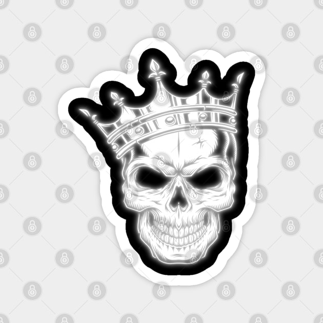 Neon Skull King Magnet by PNPTees