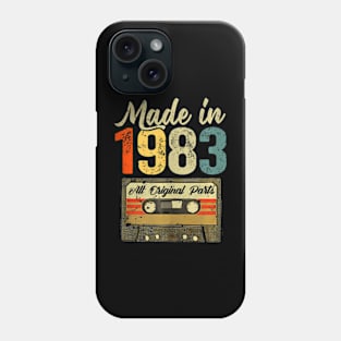 40Th Birthday Gift Vintage Made In 1983 Cassette 40 Year Old Phone Case