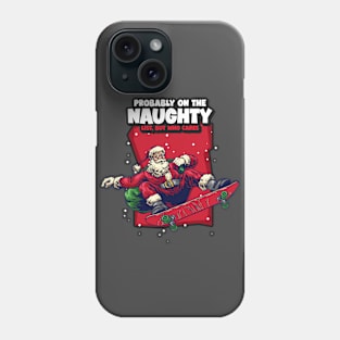 Skater Santa Skateboarding Skateboarder Christmas Phone Case