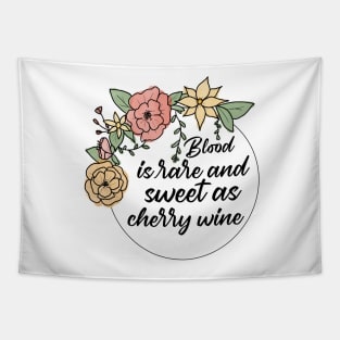 Cherry Wine Flowers Tapestry