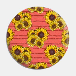 Summer sunflowers Pin