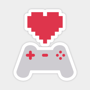 Minimalist Controller Love (Grey and Red) Magnet