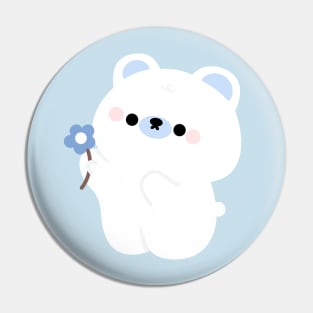 Bear with flower Pin