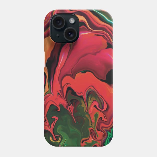 Rose Garden Acrylic Pour Phone Case by AnnaDreamsArt