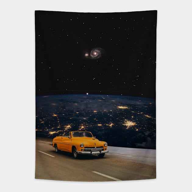 THE YELLOW CAR. Tapestry by LFHCS