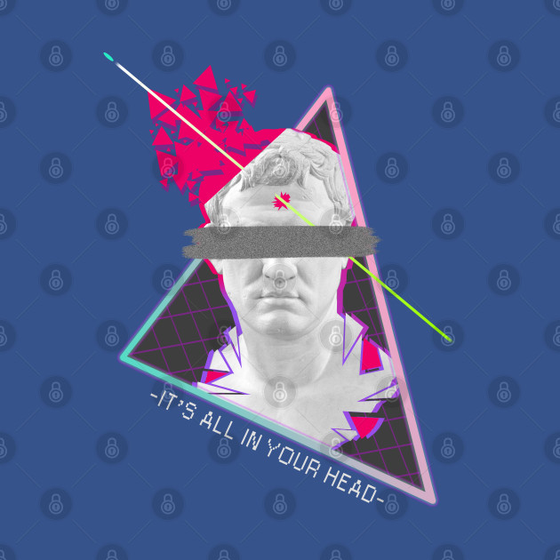 Disover It's All In Your Head - Vaporwave Aesthetics - Vaporwave - T-Shirt