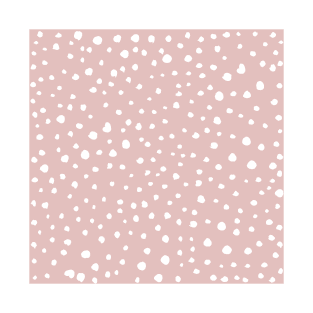 Pink Dalmatian Spots, Dalmatian Dots, Dotted Print T-Shirt