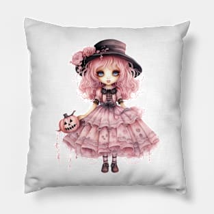 Pink Halloween Doll Pillow