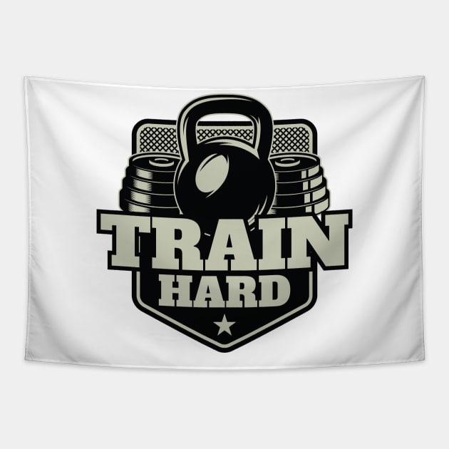 Train Hard Tapestry by Verboten