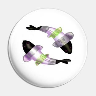 Agender LGBTQ Koi Fish Pin