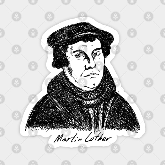Martin Luther. Christian figure. Magnet by Reformer