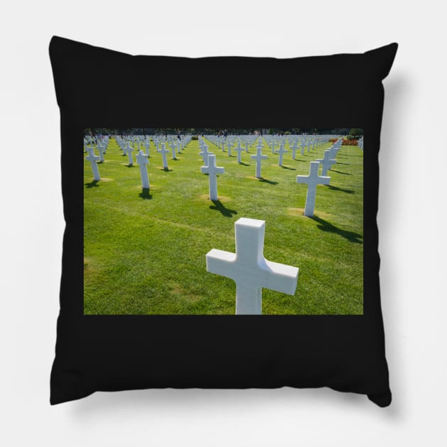 Normandy American Cemetery Pillow by JJFarquitectos