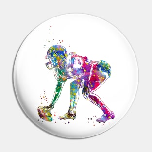 American Football Player Girl Pin