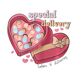 Special Delivery Labor and Delivery Nurse Valentines Day T-Shirt