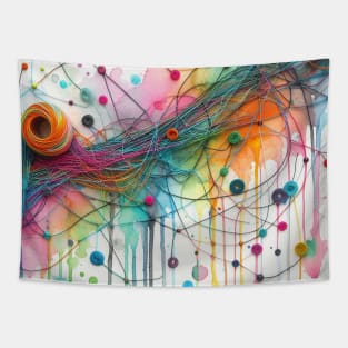 Psychedelic looking abstract illustration Tapestry