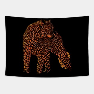 Orange Cheetah, fastest animal in this world Tapestry