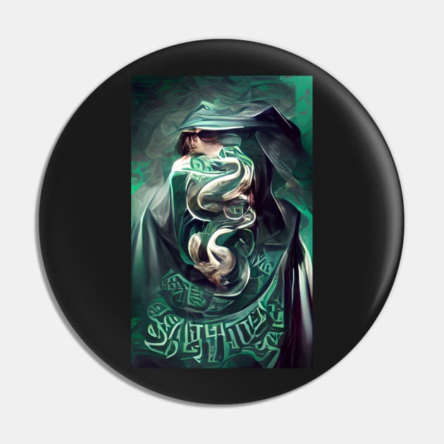 Emerald green snake flag print Pin by RavenRarities