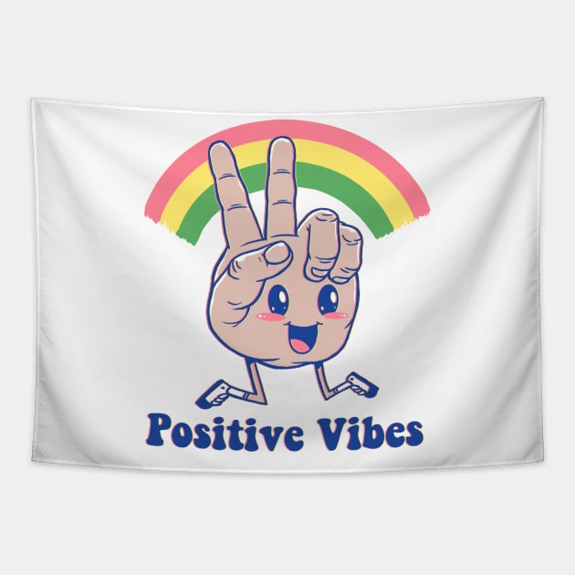 Positive Vibes Tapestry by Vincent Trinidad Art