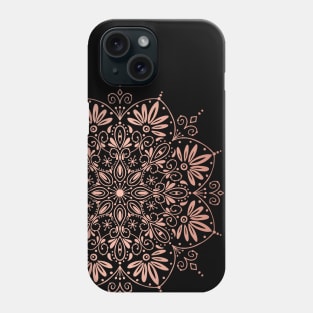 Peacock Mandala - Rose gold Palette Phone Case