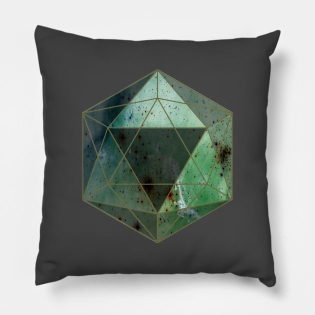 Starred sky geometry concept: a crystal heart Pillow by Blacklinesw9