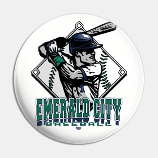 Emerald City Forever Diamond Baseball Pin
