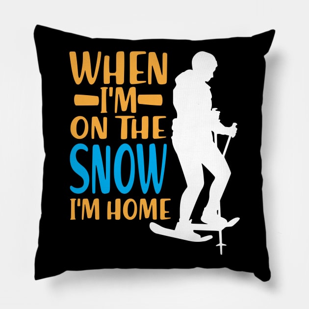 Snowshoe Hiking Pillow by maxcode