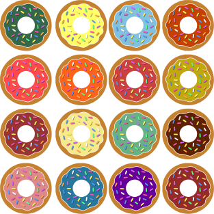 16 Donuts Magnet