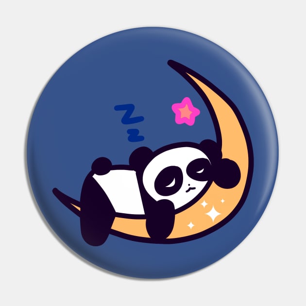 Kawaii Moon Panda Pin by saradaboru