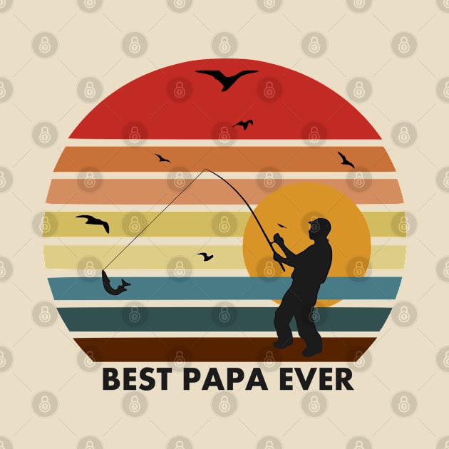 Vintage Father's Day Shirt Dad's Best Papa Ever Perfect Gift by jonathanptk