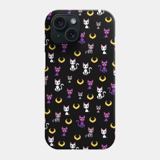 Sailor Moon Cats - Black Phone Case