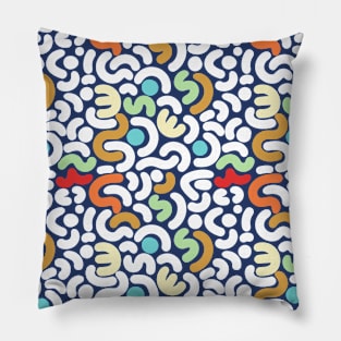 wavey colorful pattern Pillow