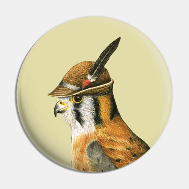 American kestrel Pin by Mikhail Vedernikov