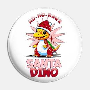 Santa dinosaur Pin