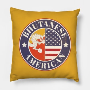 Proud Bhutanese-American Badge - Bhutan Flag Pillow