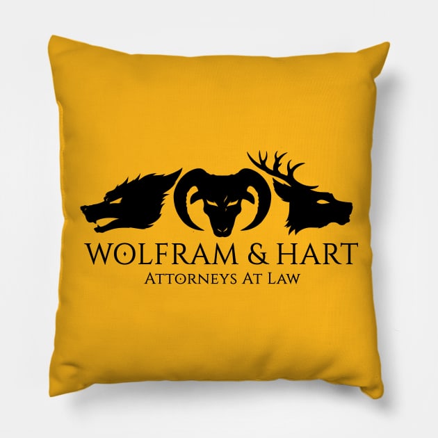 Wolfram & Hart Pillow by wloem