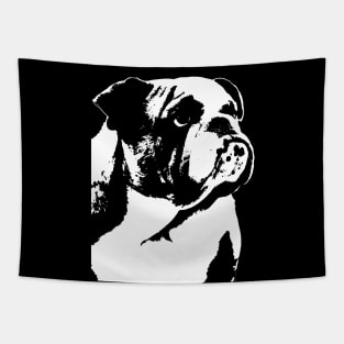 Bulldog white Tapestry