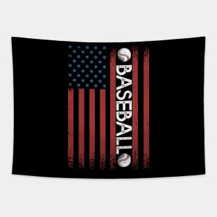 Baseball American Flag Gift Baseball Usa Gift Tapestry