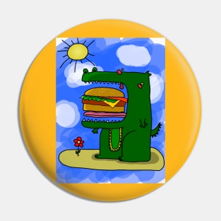 Happy Crocodile Pin